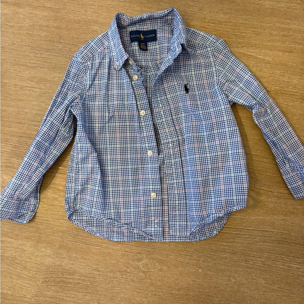 Boys Ralph Lauren Blue Dress Shirt